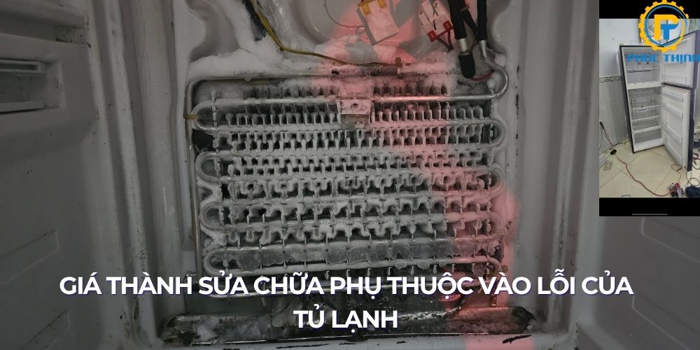 Giá sửa tủ lạnh tại nhà tùy theo lỗi của thiết bị