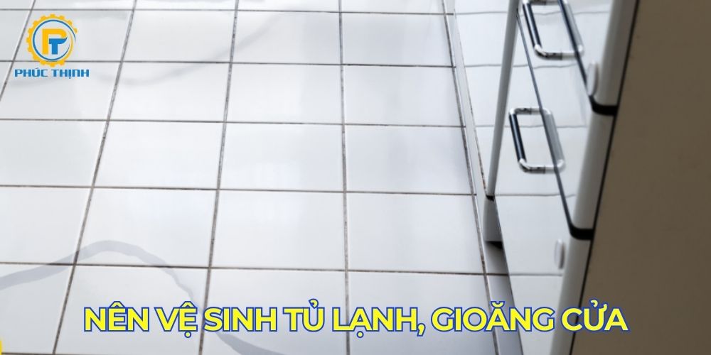Nên vệ sinh tủ lạnh, gioăng cửa thường xuyên, đúng cách đặc biệt hạn chế dùng chất tẩy