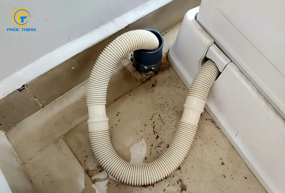 Lỗi xuất hiện trên hệ thống xả thải của máy giặt